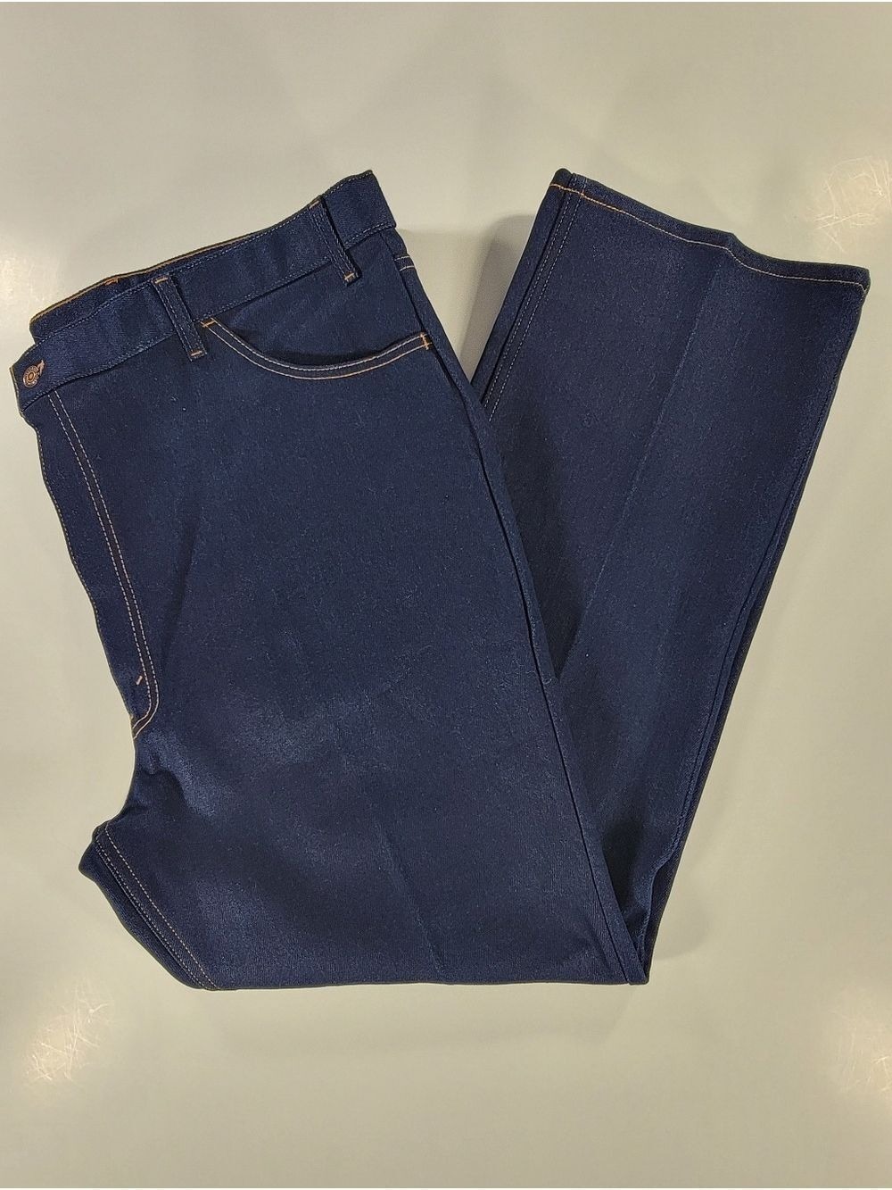 Vintage Levis Action Jeans Mens 48x32 USA 90s Straight Blue Western Orange Tab